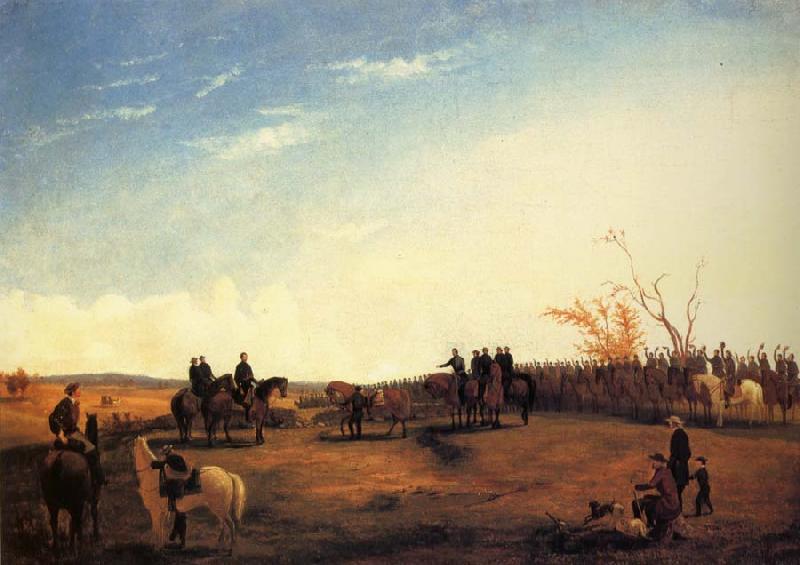 unknow artist Presentation of Charger Coquette to Colonel Mosby by the men of his Command,December 1864 oil painting image
